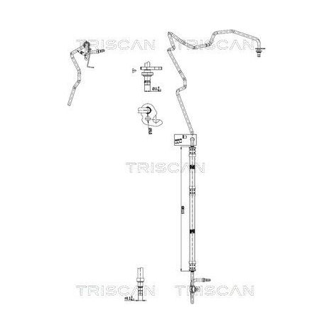 Tuyau hydraulique, direction TRISCAN 8516 16004 FORD 1763996 1772809 1865713