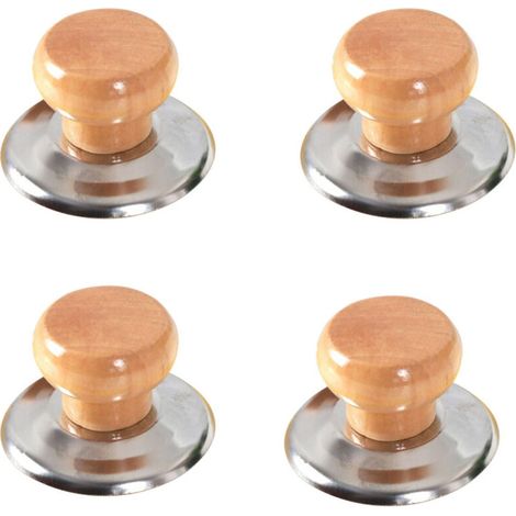 CCYKXA Set of 4 universal replacement knobs for wooden kitchen pot lids (1/5)