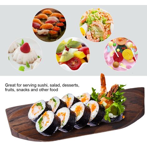 Elegantes Sushi-Tablett, Snacks, Salate, Desserts, Holzbehälter, Servierschale für Zuhause, Restaurant (1/5)