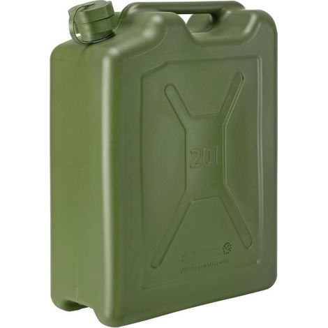 Pressol – Jerrycan militaire carburant 20 L 21127950 – Bec flexible avec évent intégré – Homologation UN – Plastique robuste et léger