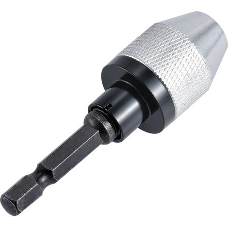 Adaptateur pour Mandrin Sans Clé 0,3-6,5 mm, Mini Mandrin à 3 Mâchoires, Adaptateur pour Tournevis à Changement Rapide avec Tige Hexagonale de 1/4'' Pour la Micro-Production (1/5)