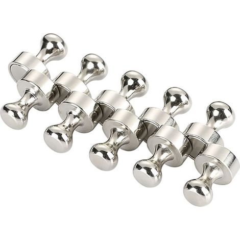 Lot de 12 punaises magnétiques N35 en métal, 16 x 20 mm (1/3)