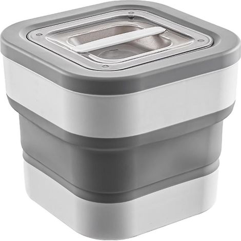 Seau à riz pliable, boîte de rangement simple pour le riz, grande capacité, étanche aux insectes et à l'humidité. (1/5)