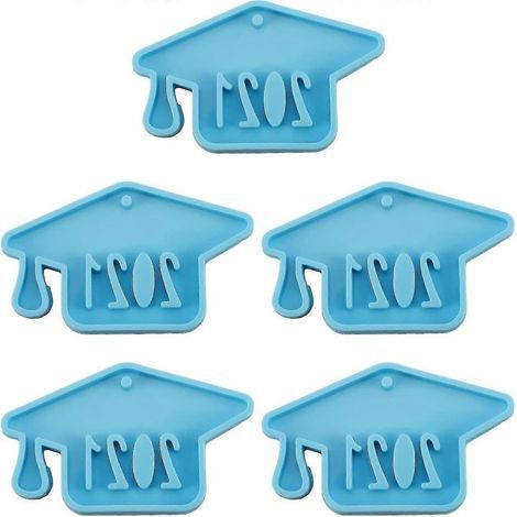 10 moules en silicone pour bonbons, gelées, décorations de boîtes de conserve, biscuits, bouchons de savon, porte-clés et plus encore – Modèles de chapeaux et de cornes 2021 (1/5)