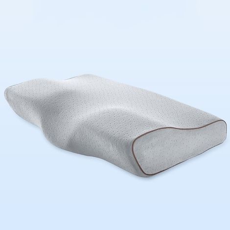 Oreiller cervical en mousse à mémoire de forme 4D, appui-tête ergonomique, oreiller anti-ronflement, oreiller de lit en forme de papillon, pour les personnes dormant sur le ventre ou sur le côté-AquaF
