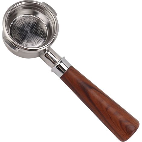 58-mm-Schaumfreier Siebträger, universell für Kaffeemaschinen, doppelseitiger Siebträger, Edelstahl, Typ A1, roter Säurezweig (1/5)
