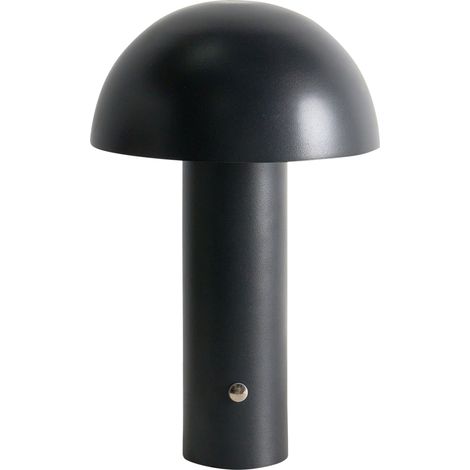 Table Lamp Black LED Wireless Iron Indoor Outdoor Mushroom Modern BOJO