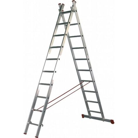 FPLUS escalera 2tram.mult.2x 7 2+2 mt.s-67 , Escalera aluminio multiple deslizante y tijera maximo 150 kg y peldaño de 34.5 cms.
Medidas en tijera 1.96 mtrs.. con persona 3.27 mtrs