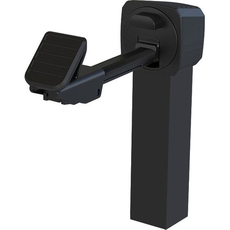 Portac – Arrêt universel 360° pour portail manuel – Réglable de 30 à 100 mm – Tube de 250 mm – Finition noire