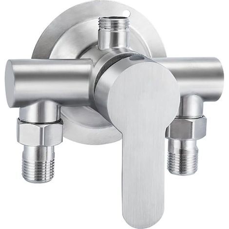 Mitigeur de douche à levier unique, barre mitigeur de douche murale, robinet de douche en acier inoxydable, contrôle de la valve d'eau froide et chaude (1/5)