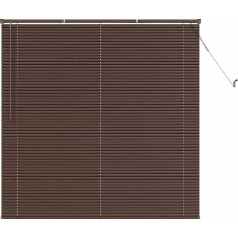 Maison Exclusive - Store Vénitien Marron foncé avec motif 150 x 140 cm 25 mm PVC