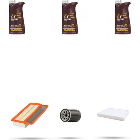 Kit tagliando 3 FILTRI e 3L OLIO compatibile con Fiat Doblo II 1.4 Natural Power 88kw dal 2010 (1/4)