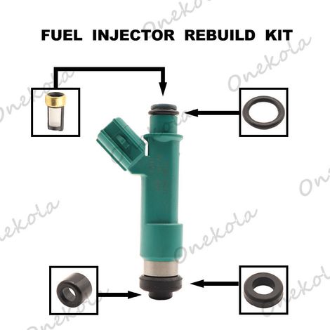 Fuel injector repair kit, seal and filter compatible with Camry 23250-0H060 (1/2)