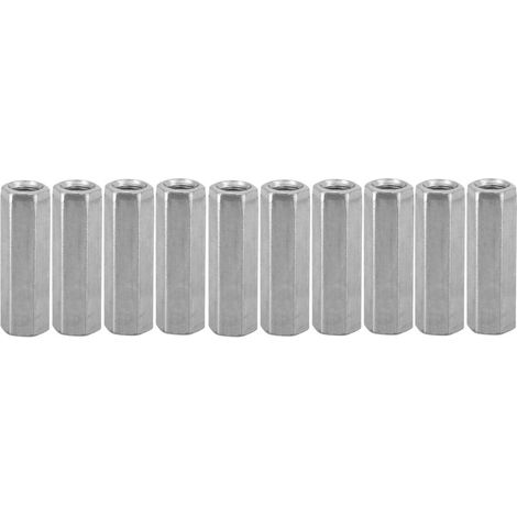 10 pièces M8 longue tige écrou Hex Hexagonal manchon entretoise attaches filetées (M840)-Crezuo