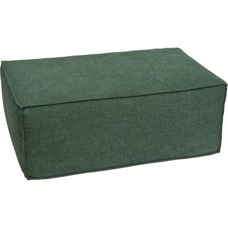 [JAMAIS UTILISÉ] Ottomane/accessoires pour canapé HHG-399, pouf repose-pieds méridienne chaise longue, tissu/textile 300 g/m² 38 x 97 x 70 cm, vert