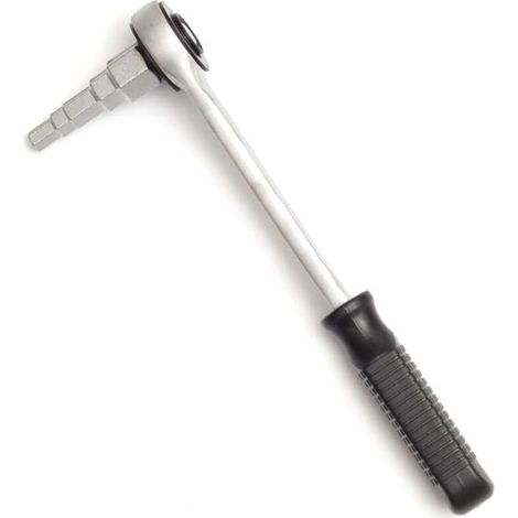 Clé à Cliquet étagée, 10-21 mm Clé de Montage étagée avec Cliquet, 5 tailles différentes de clés de radiateur Clé 1/2 pouce Clé de radiateur carrée Outil à main multi-usage pour valves de radiateur (1/5)