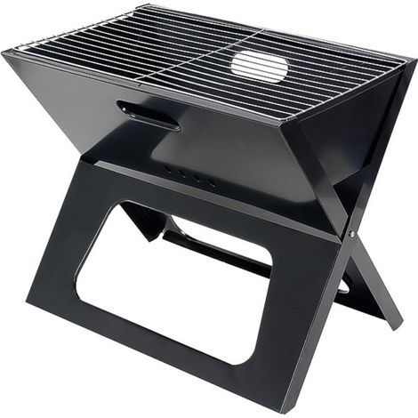 Portable Folding Steel Barbecue, Traditional Charcoal Cooking for Garden, Patio and Camping (1/5)