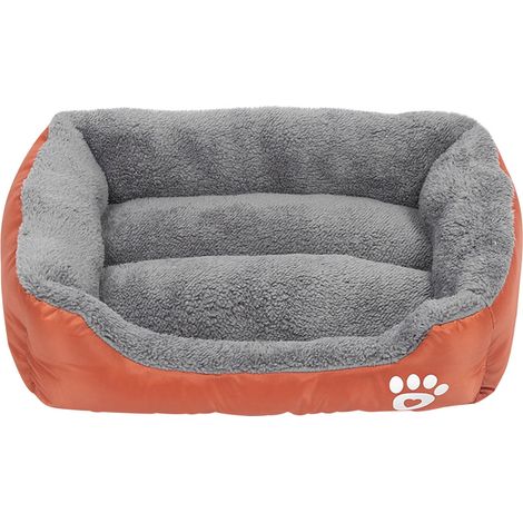 Lit Pour Chien - Lit Chauffant Hiver avec Bords Relevés et Rembourrage PP - Pour Chiens jusqu'à 15 kg - Taille L (66x50 cm) (1/3)