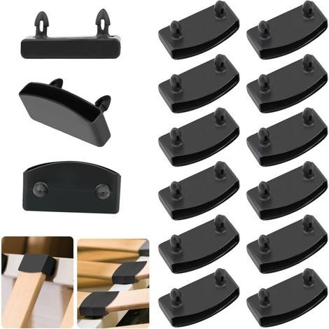 Pack of 20 Slatted Bed Base Supports 54x9mm - Bedding Accessories - Durable support for your slats, ideal for fixing wooden bed bases.
