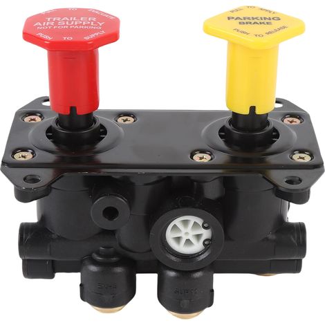 Ortviai Valve de frein à main pour tableau de bord MV-3 800257 compatible Bendix 109392/109935/5002691 en ABS métallique (1/5)