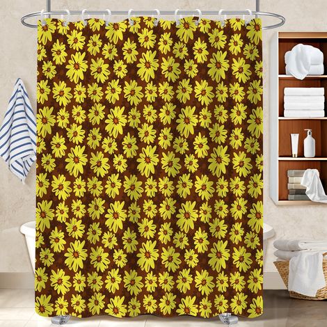 Ensemble rideau de douche polyester avec anneaux 180x180 avec motif bâche de douche pour offrir à noël ou un anniversaire (1/5)