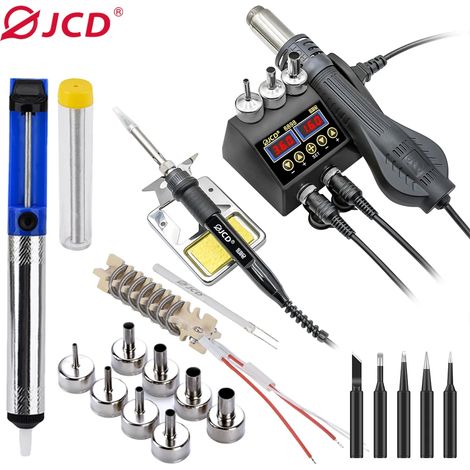 Station de soudage 2 en 1 (norme européenne 220 V) 750 W avec écran LCD pour la réparation de circuits intégrés BGA, SMD et PCB de téléphones portables (1/5)