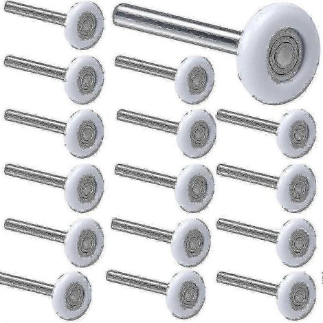 Lot de 12 roulettes de porte de garage de 5 cm (2 pouces), roulements 6200zz en nylon, pour portes de garage résidentielles et commerciales. (1/3)