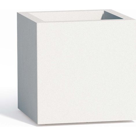 Idralite – Pot de fleurs carré en polyéthylène 40x40 cm – Hauteur 41 cm – Capacité 13,5L – Résistant aux chocs et intempéries – Finition sablée (1/6)
