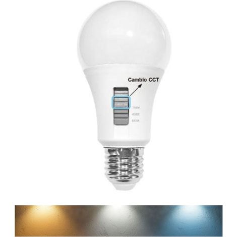 Bombilla Estándar LED 10W Cambio de Tono 3000k-4000k-6000k