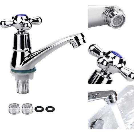 Retro Antik Messing Bad Wasserhahn 360° Drehbar Waschbecken Wasserhahn Bad Mischbatterie (1/5)