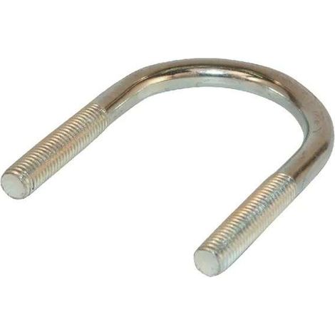 Cyclingcolors – Collier de serrage en U rond acier zingué – Diamètre 60mm – Entraxe 71mm – Longueur 90mm – Filetage M10 – Pour plomberie intérieure et extérieure