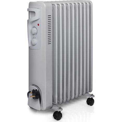 Futura 2500W Electric Oil Filled Radiators Free Standing Heater 3 Heat Settings. Thermostatically Controlled for Home & Office Use (1/5)