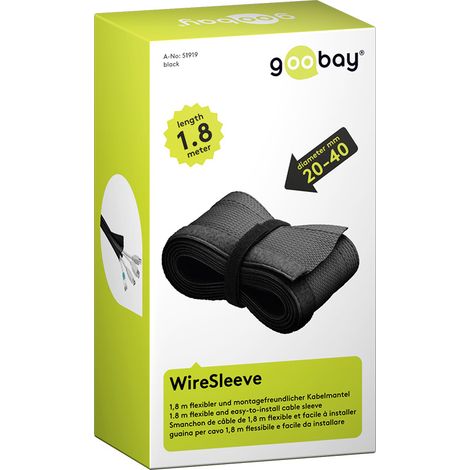 51919 Goobay WireSleeve Noir - Manchon de câble flexible - 1.8 m (1/3)