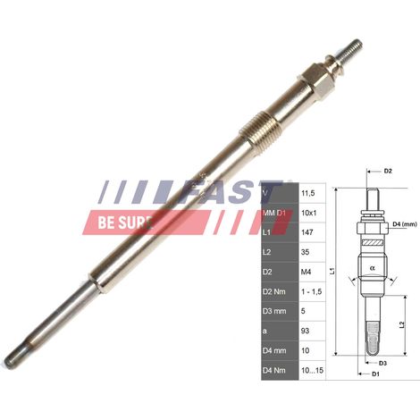Bougie de préchauffage rapide FT82736