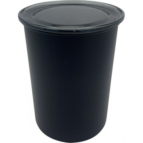 UNKNOWN Airscape Boîte de conservation pour café et aliments – Couvercle hermétique breveté pour préserver la fraîcheur des aliments, acier inoxydable, (taille moyenne, noir mat) (AS1707)