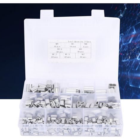 315 pièces de visserie de serrage en aluminium M1.2 M1.5 M2 M2.5 M3 M4 M5 M6 (1/5)