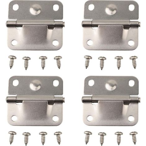 Charnières en acier inoxydable pour réfrigérateur, kit de charnières avec vis pour différents modèles, 4 unités (1/5)