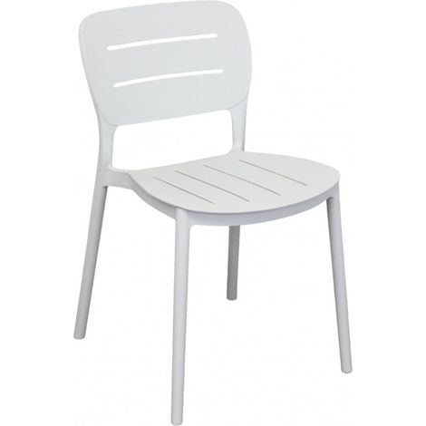 Sedia senza braccioli in polipropilene impilabile 52.5x44xH79 cm Giselle -  Bianco