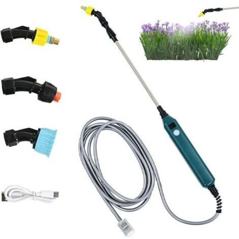 FENOPLASTICAPulvérisateur électrique pour plantes de jardin - Avec 3 buses réglables et tuyau de 3 m - Avec indicateur du niveau de batterie (1/5)