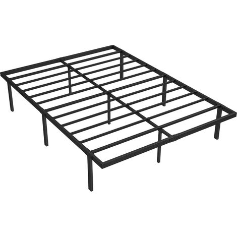 Bettgestell, 140 x 200 cm Metallbett mit Stauraum unter dem Bett, Metallgestell mit Lattenrost, kein Boxspring nötig (1/5)