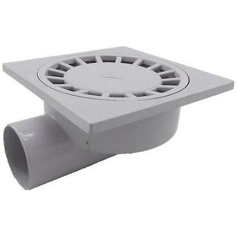 Siphon Sol 200x200mm Sortie75mm Pvc Blanc Salle Humide Douche (1/4)