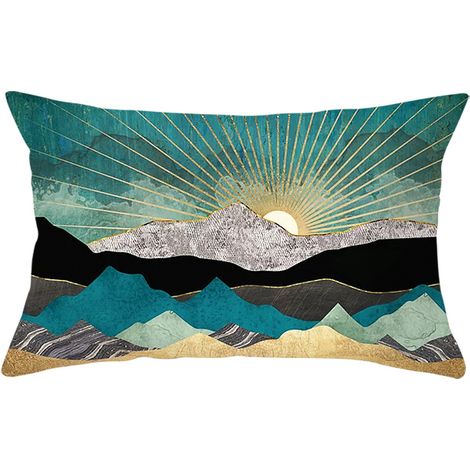 Housses de coussin rectangulaires pour la chambre, apportant une touche moderne et élégante à votre espace. (1/4)