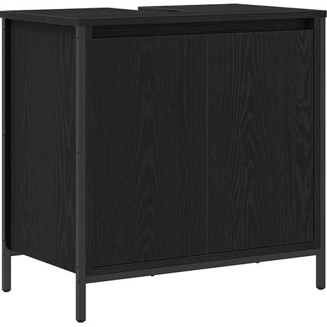 Maison Exclusive - Waschbeckenunterschrank Schwarz 60x34,5x60 cm
