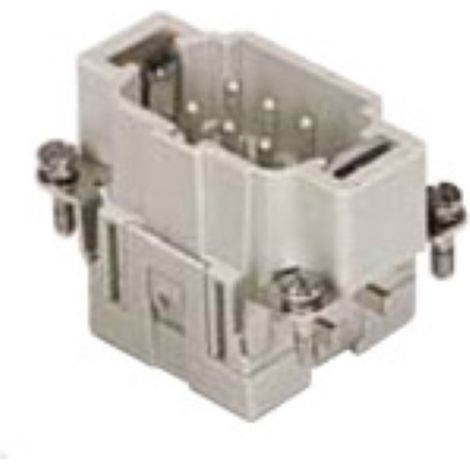 insert mâle - a lame de pression - 6p+t - 16a - 500v - gabarit 44.27 - ilme csem06
