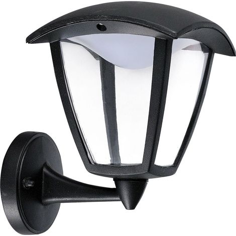 Lanterna LED Selene a muro per esterno in alluminio pressofuso Nero 7W con braccio superiore o inferiore - Braccio Inferiore (1/4)