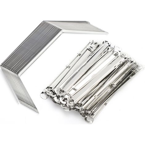 Attache-dossiers 50 pièces, tige filetée en fer 2 trous, pince de reliure 80mm pour 350 feuilles A4, fixation papier robuste, entretien de documents (1/5)