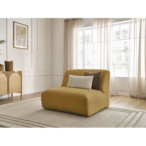 BOBOCHIC - Chauffeuse 1 place pour canapé modulable SIRIUS tissu texturé Jaune (1/5)