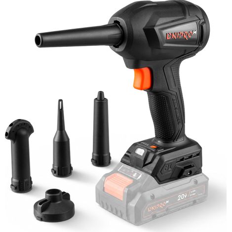 Soplador inalámbrico Dnipro-M Compact 20 V, motor sin escobillas, 4 velocidades, 5 boquillas, sin batería ni cargador. DCB-203BC (1/5)