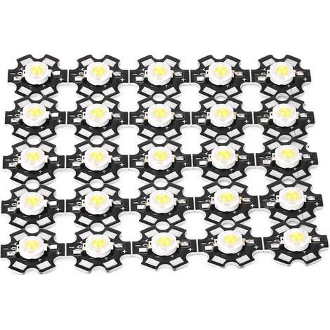 Source de lumière à puce intégrée haute luminosité, ampoule de projecteur à perles LED blanche 20000-25000K, 25 pièces (1/5)