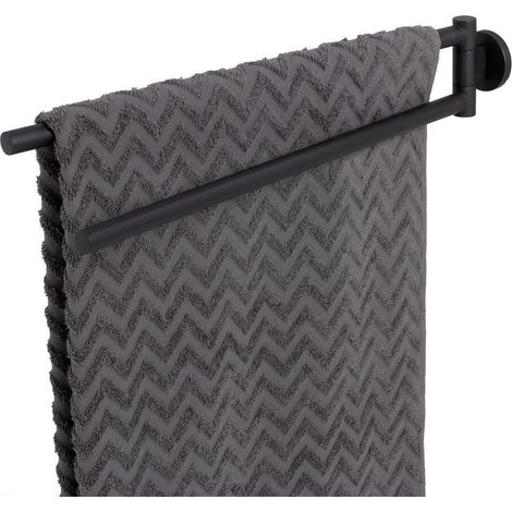 Porte-serviettes Tiger Noon - 45cm - double - pivotant - noir (1/4)